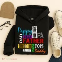 Father's Day Dad Daddy Papa Pops Names Hoodie thumb 4