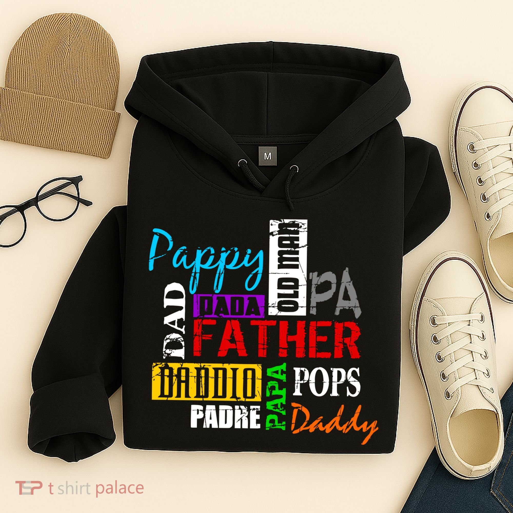 Father's Day Dad Daddy Papa Pops Names Hoodie