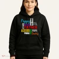 Father's Day Dad Daddy Papa Pops Names Hoodie thumb 5