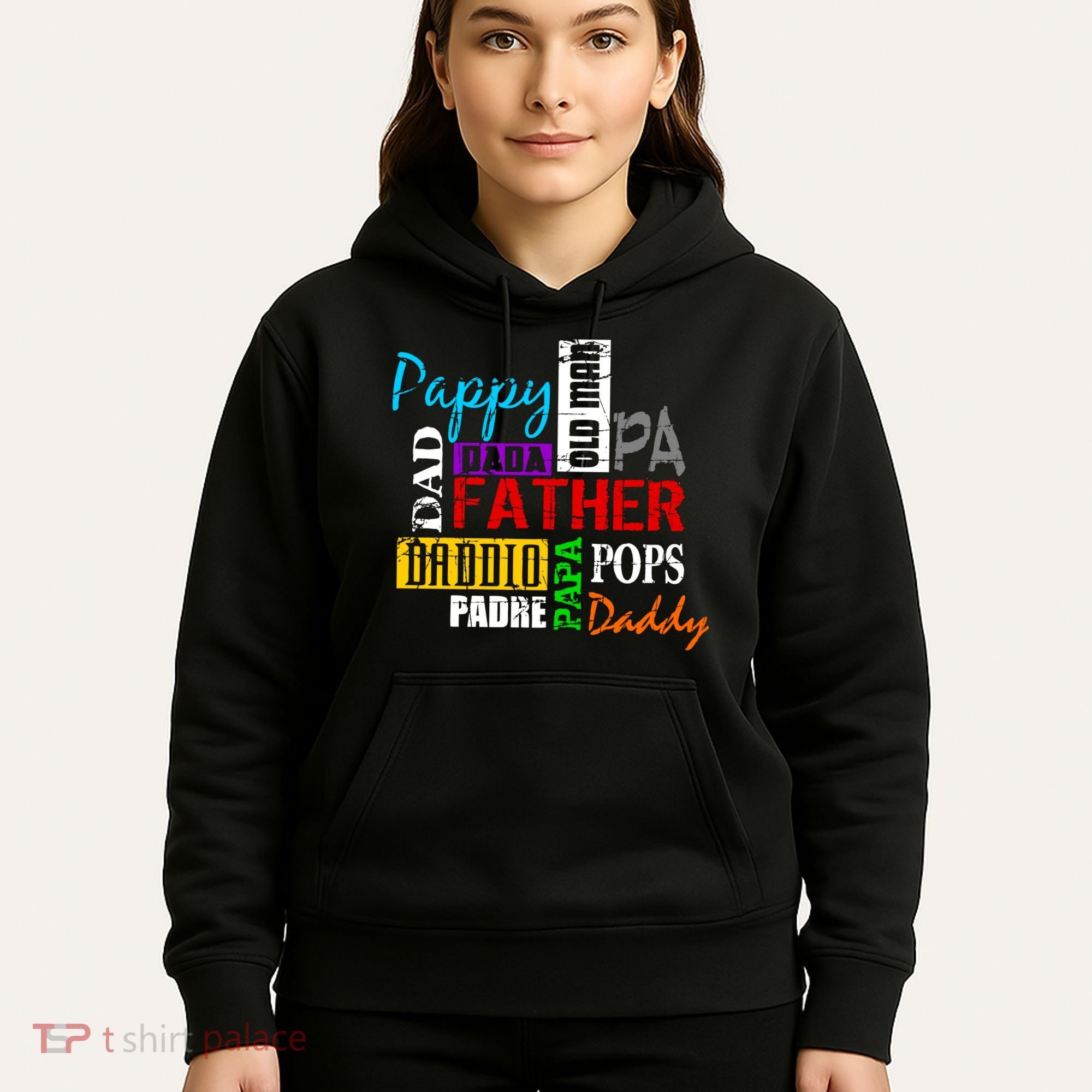 Father's Day Dad Daddy Papa Pops Names Hoodie