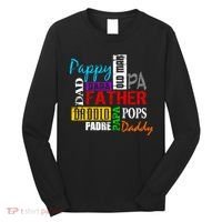 Father's Day Dad Daddy Papa Pops Names Long Sleeve Shirt thumb 0