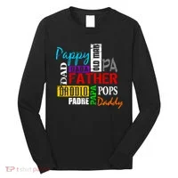 Father's Day Dad Daddy Papa Pops Names Long Sleeve Shirt thumb 0