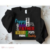 Father's Day Dad Daddy Papa Pops Names Sweatshirt thumb 2