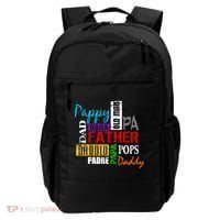 Father's Day Dad Daddy Papa Pops Names Backpack thumb 0