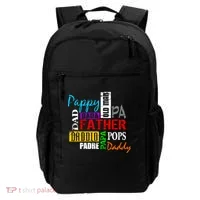 Father's Day Dad Daddy Papa Pops Names Backpack thumb 0