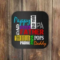 Father's Day Dad Daddy Papa Pops Names Coaster thumb 0