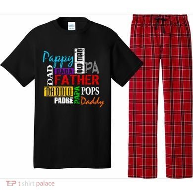 Father's Day Dad Daddy Papa Pops Names Pajama Set