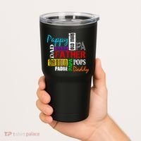 Father's Day Dad Daddy Papa Pops Names Tumbler thumb 2