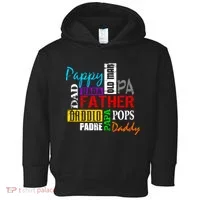 Father's Day Dad Daddy Papa Pops Names Toddler Hoodie thumb 0