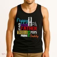 Father's Day Dad Daddy Papa Pops Names Tank Top thumb 3