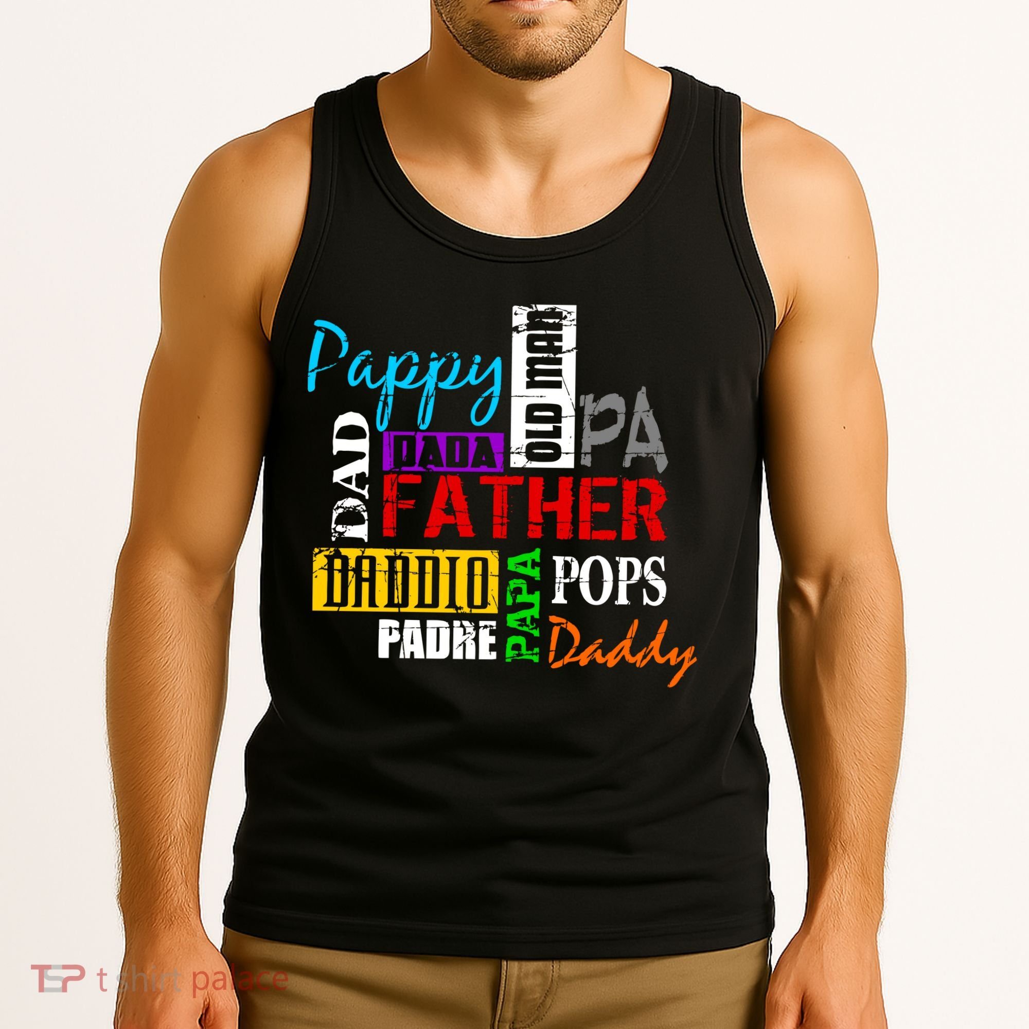 Father's Day Dad Daddy Papa Pops Names Tank Top