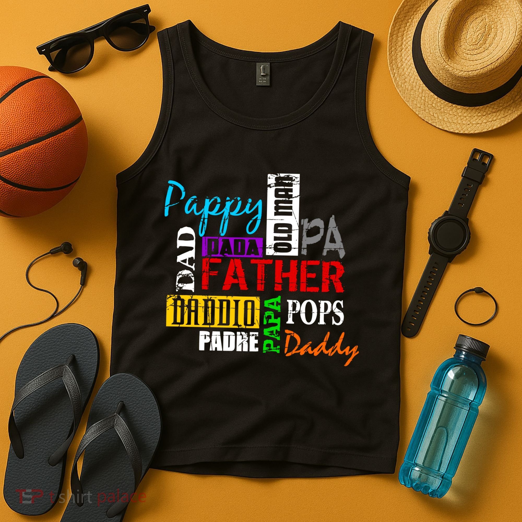 Father's Day Dad Daddy Papa Pops Names Tank Top