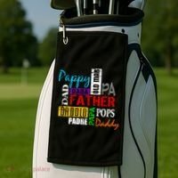 Father's Day Dad Daddy Papa Pops Names Golf Towel thumb 2