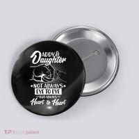 Father's Day Daddy & Daughter Fist Bump Button thumb 0