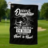 Father's Day Daddy & Daughter Fist Bump Golf Towel thumb 1