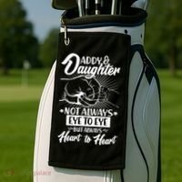 Father's Day Daddy & Daughter Fist Bump Golf Towel thumb 2