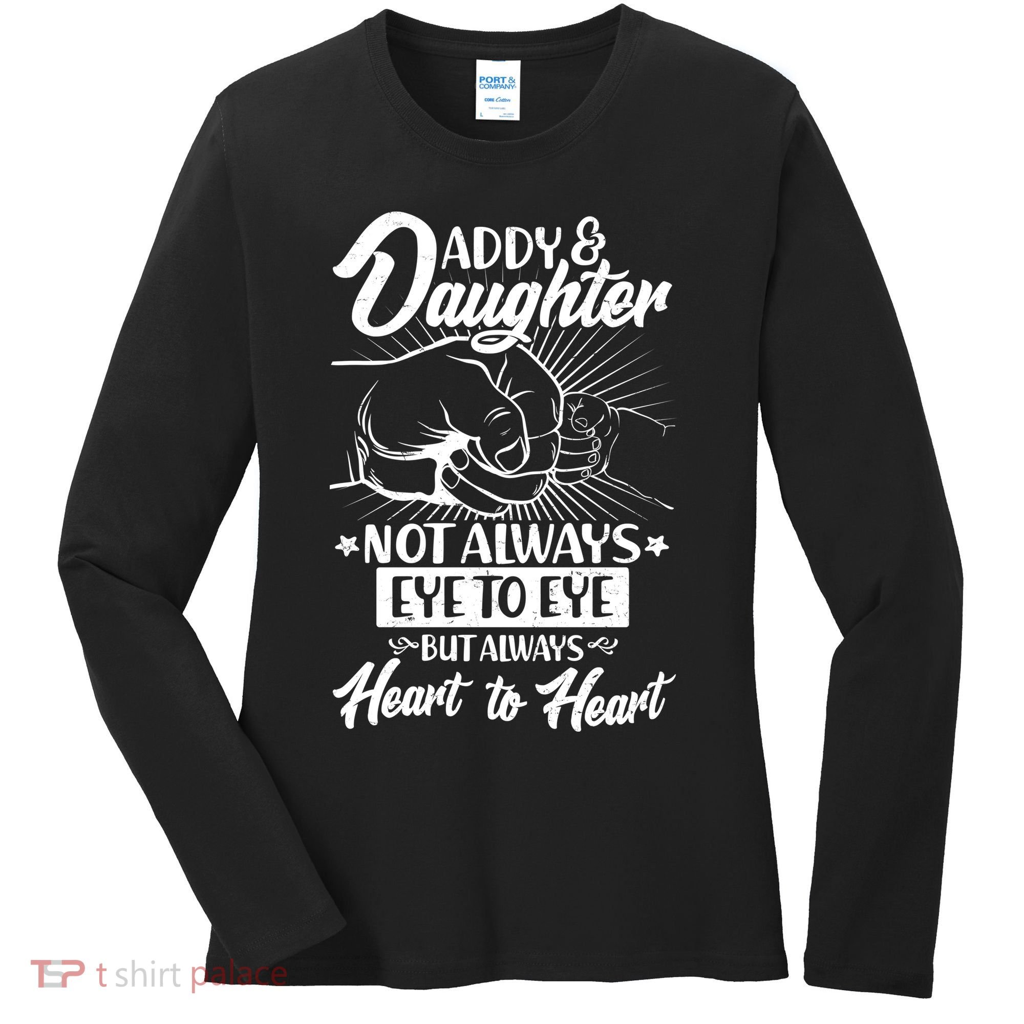 Father's Day Daddy & Daughter Fist Bump Women's Long Sleeve Shirt