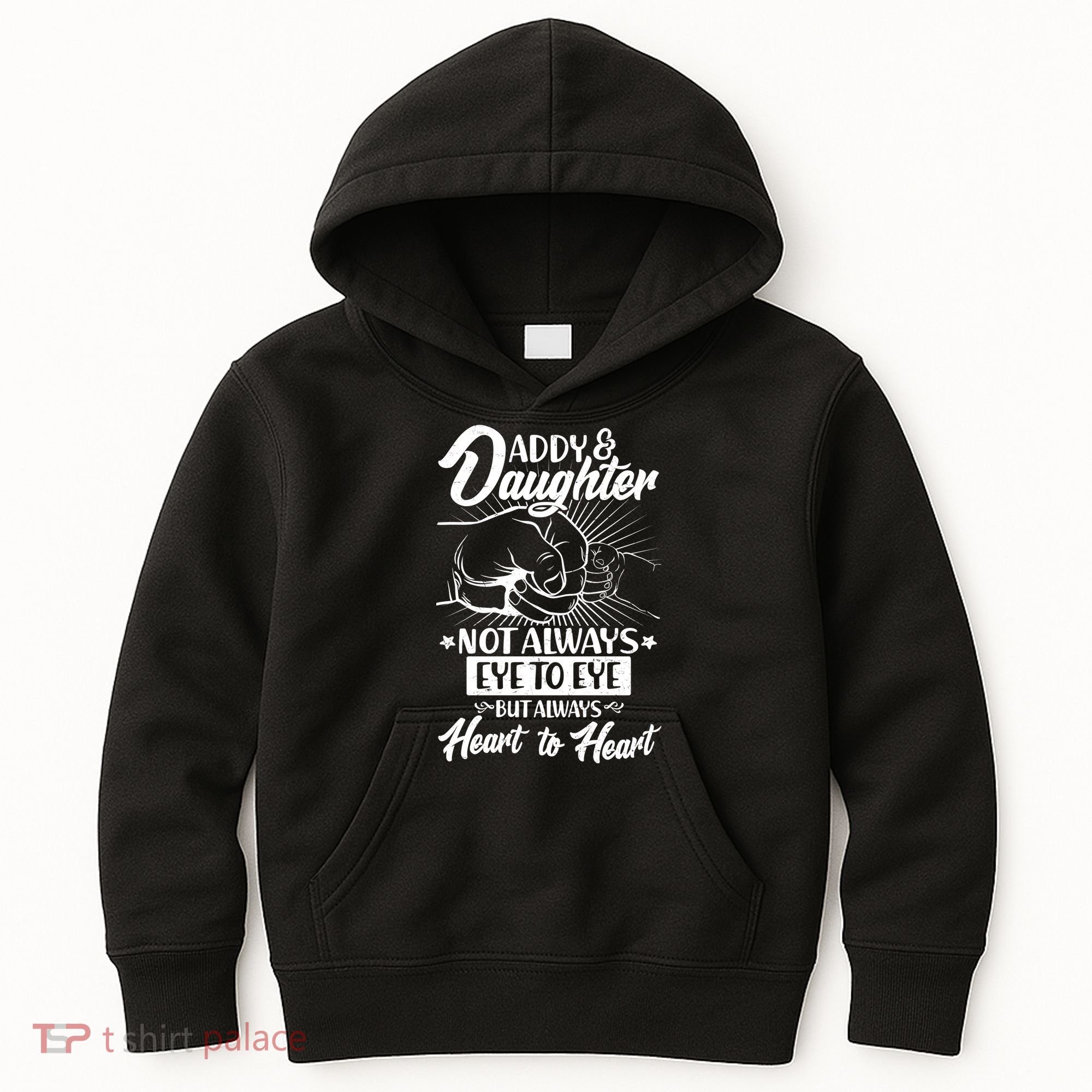 Father's Day Daddy & Daughter Fist Bump Kids Hoodie