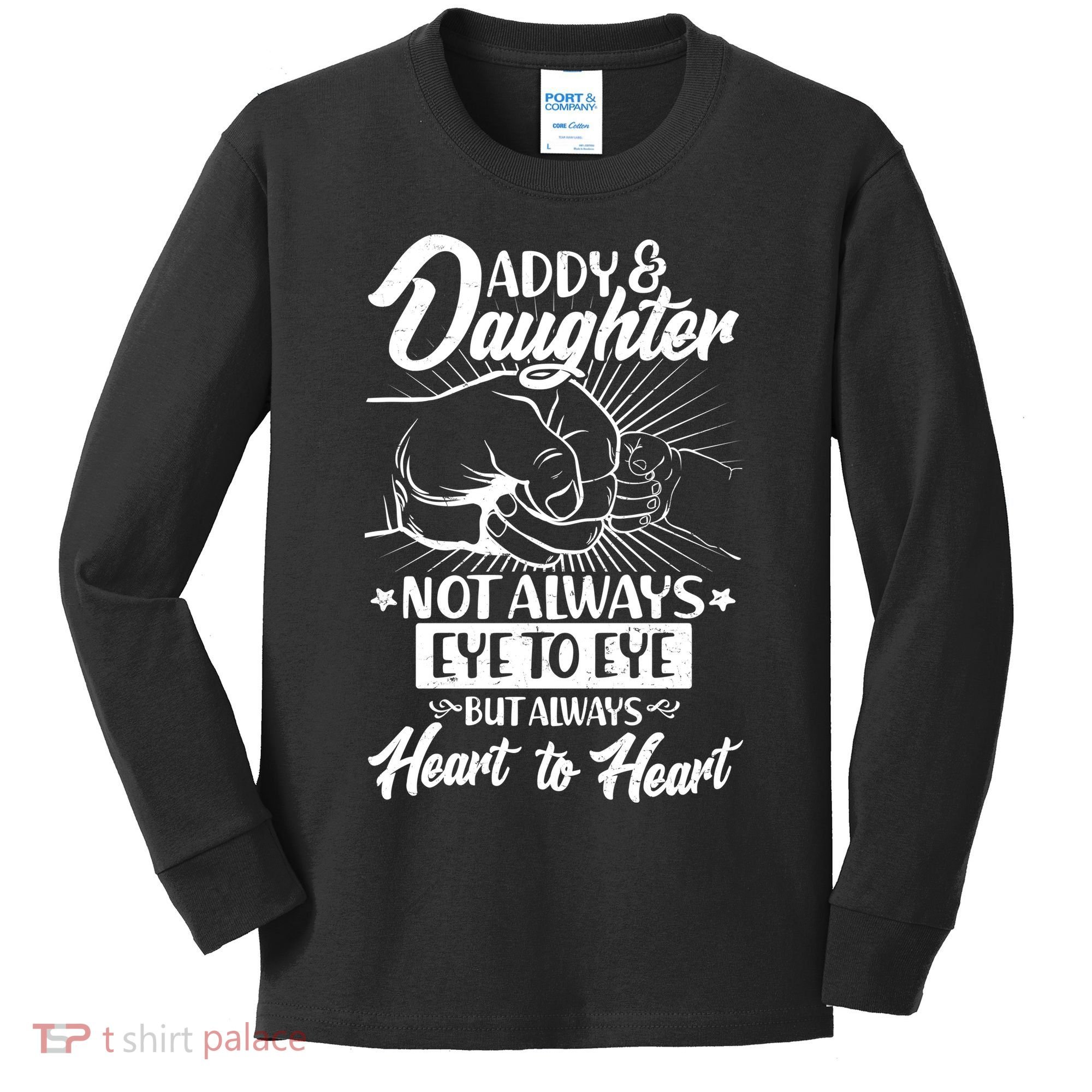 Father's Day Daddy & Daughter Fist Bump Kids Long Sleeve Shirt