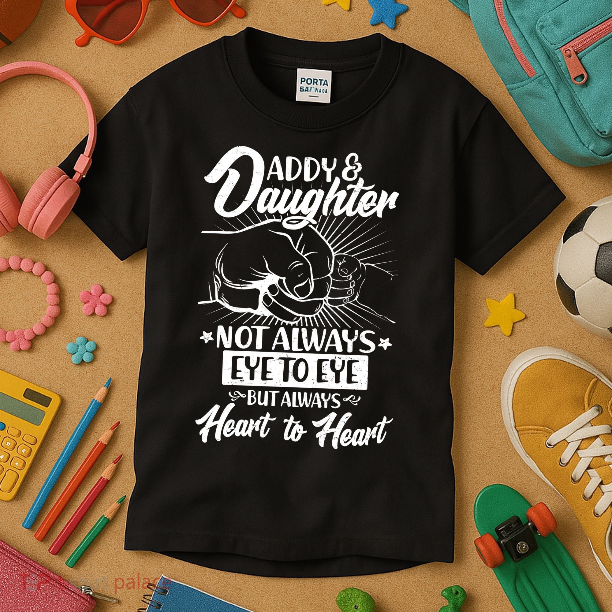 Father's Day Daddy & Daughter Fist Bump Kids T-Shirt