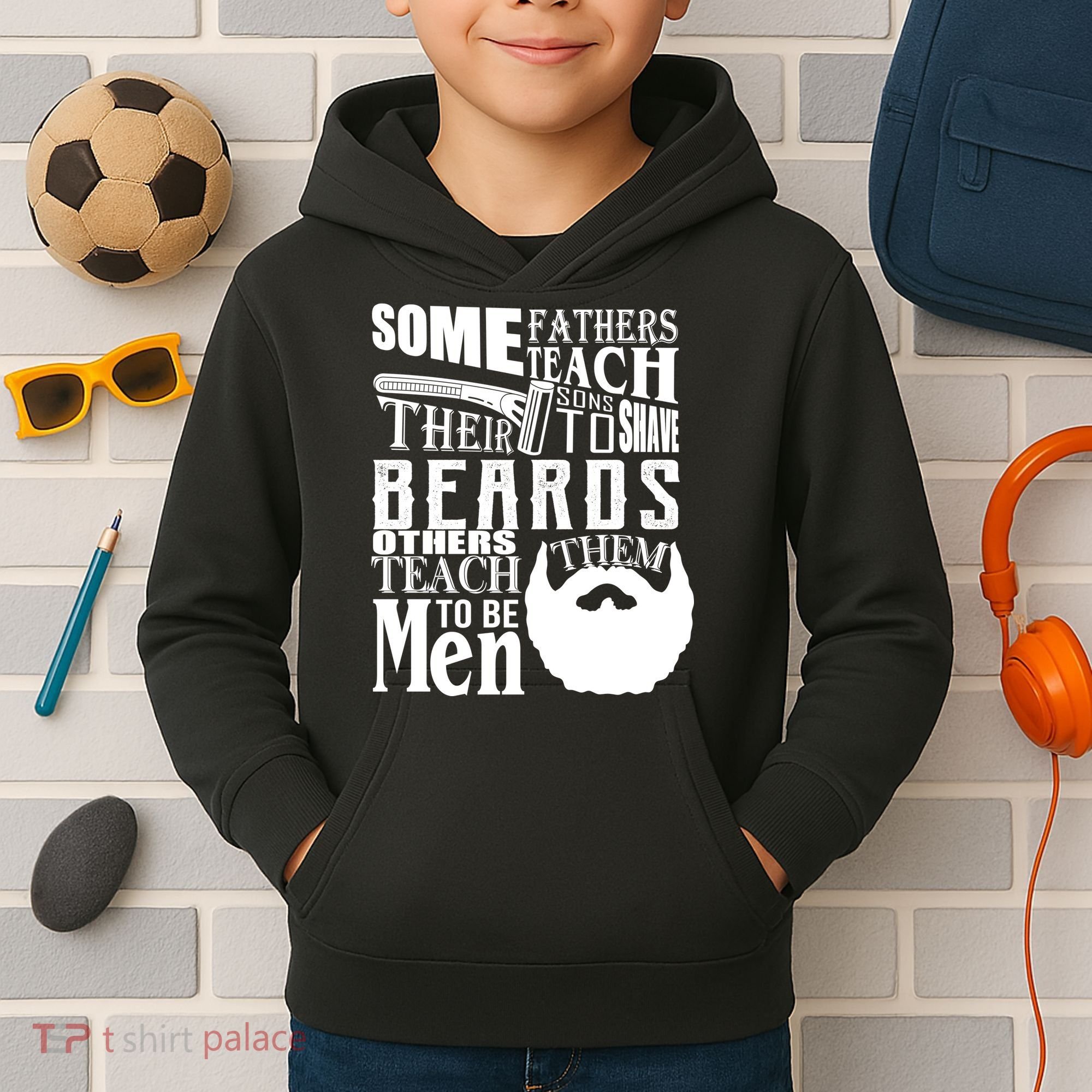 Fathers Teach Sons To Be Men Kids Hoodie