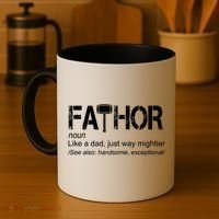 Fathor Like Dad Just Way Mightier Hero Coffee Mug thumb 4