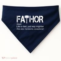 Fathor Like Dad Just Way Mightier Hero USA-Made Doggie Bandana thumb 0
