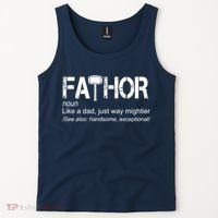 Fathor Like Dad Just Way Mightier Hero Tank Top thumb 2
