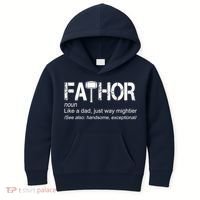Fathor Like Dad Just Way Mightier Hero Kids Hoodie thumb 0