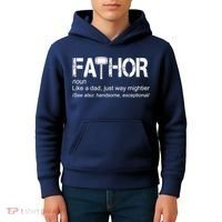 Fathor Like Dad Just Way Mightier Hero Kids Hoodie thumb 4
