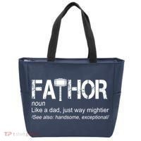 Fathor Like Dad Just Way Mightier Hero Tote Bag thumb 0