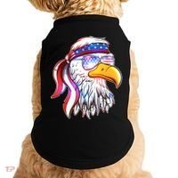 Funny American USA Flag Bandana Eagle Doggie Tank thumb 0