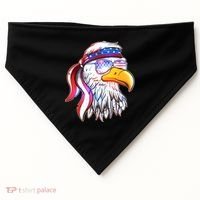 Funny American USA Flag Bandana Eagle USA-Made Doggie Bandana thumb 0