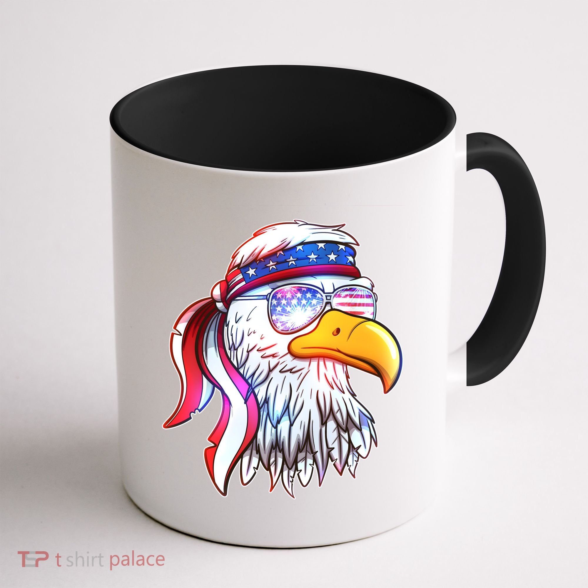 Funny American USA Flag Bandana Eagle Coffee Mug