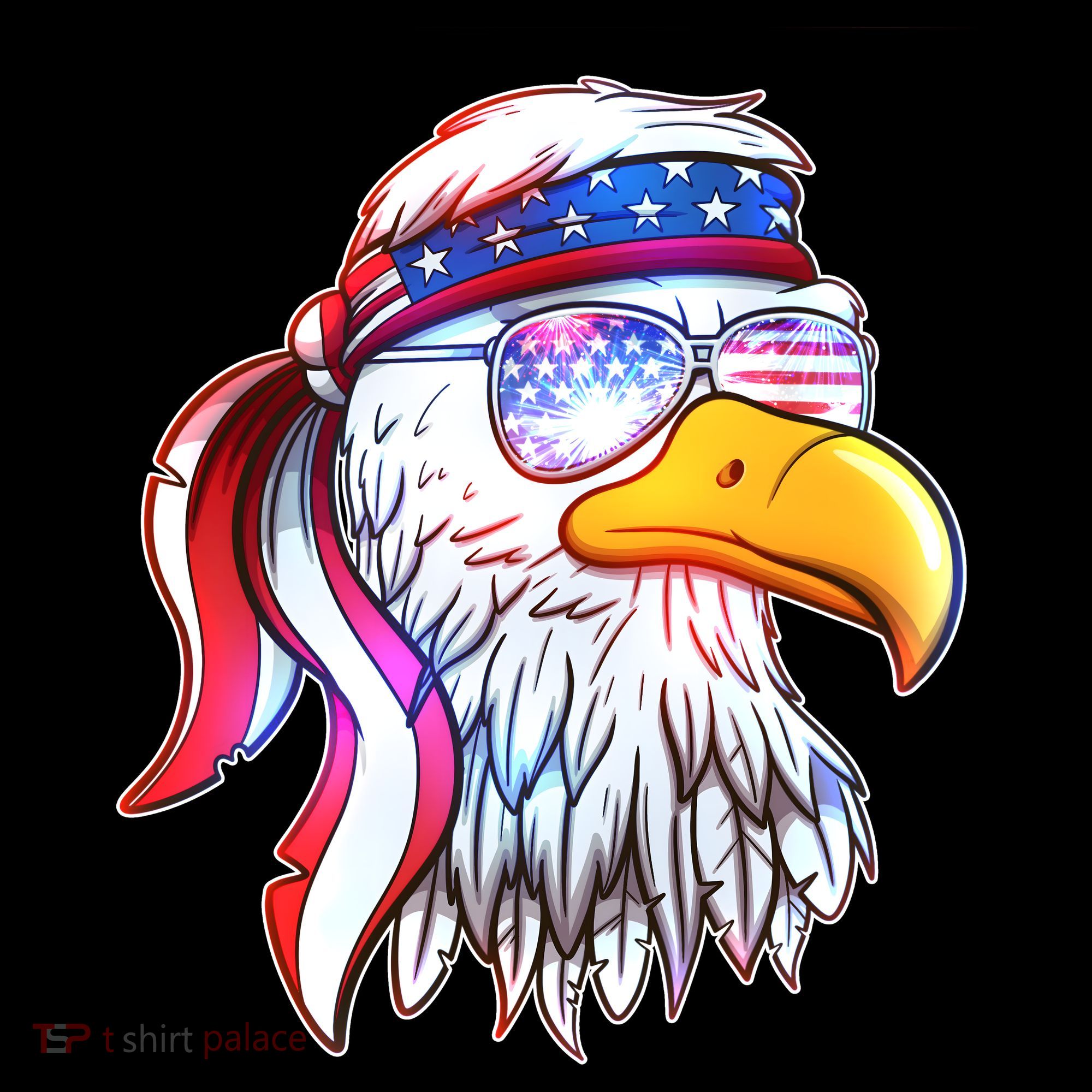 Funny American USA Flag Bandana Eagle Coffee Mug
