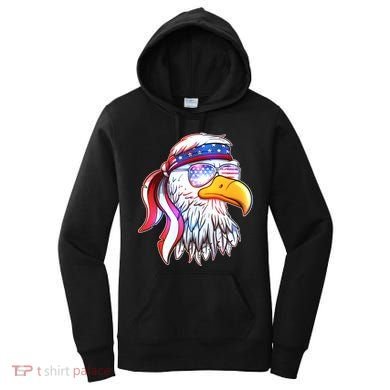 Funny American USA Flag Bandana Eagle Women's Hoodie