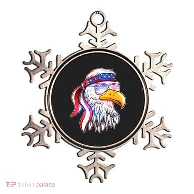 Funny American USA Flag Bandana Eagle Ornament