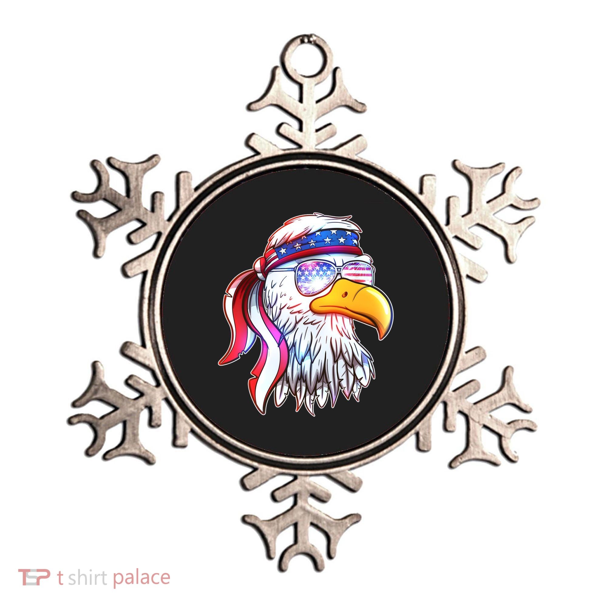 Funny American USA Flag Bandana Eagle Ornament