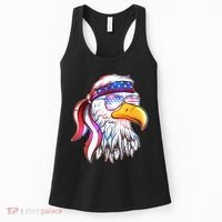 Funny American USA Flag Bandana Eagle Women's Tank Top thumb 0