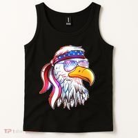 Funny American USA Flag Bandana Eagle Tank Top thumb 2