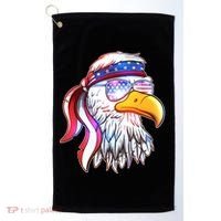 Funny American USA Flag Bandana Eagle Golf Towel thumb 0