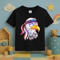 Funny American USA Flag Bandana Eagle Toddler T-Shirt thumb 3