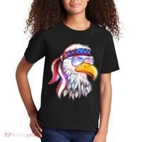 Funny American USA Flag Bandana Eagle Kids T-Shirt thumb 2