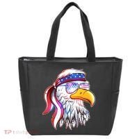 Funny American USA Flag Bandana Eagle Tote Bag thumb 0