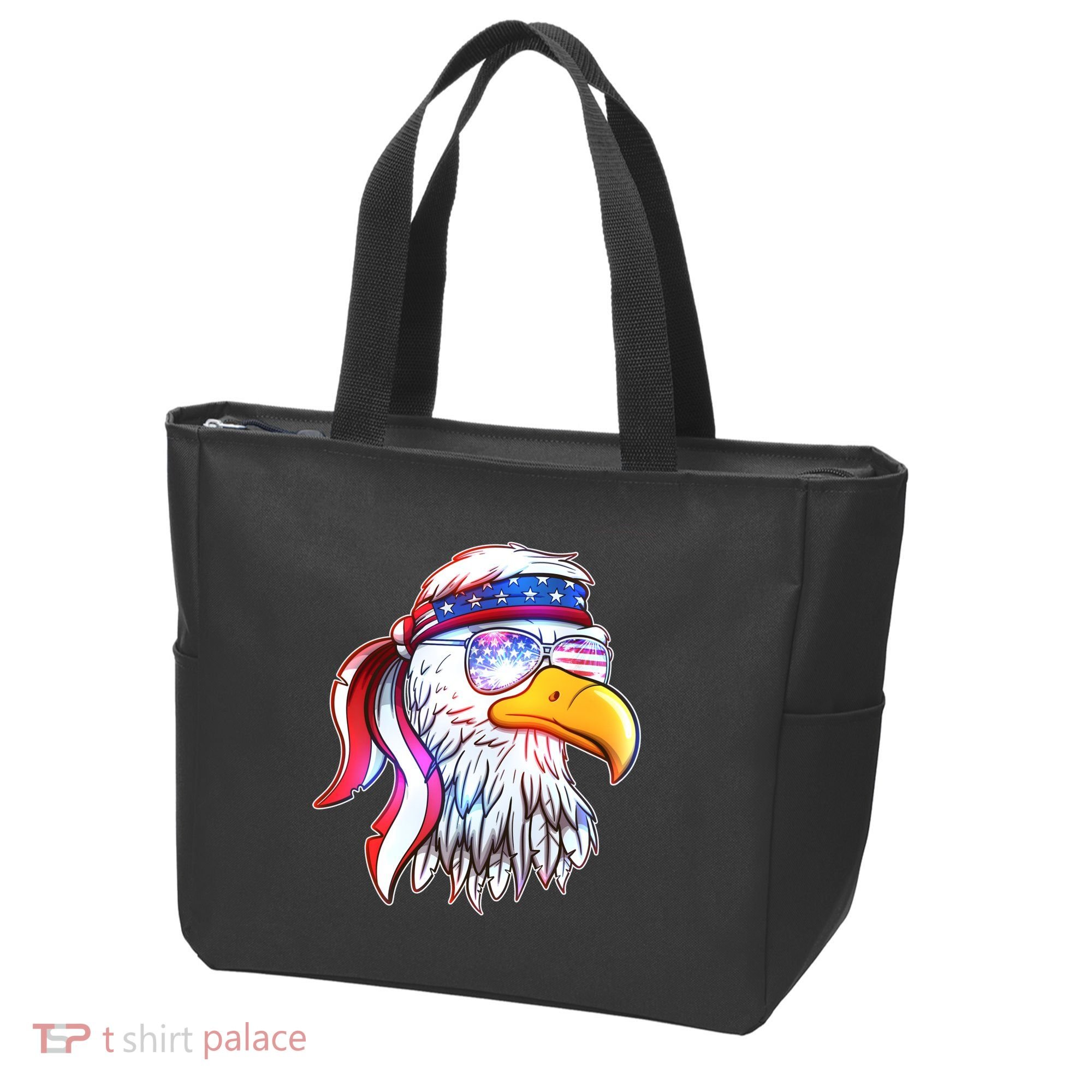 Funny American USA Flag Bandana Eagle Tote Bag