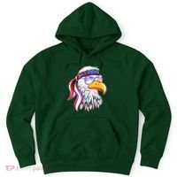 Funny American USA Flag Bandana Eagle Hoodie thumb 0