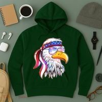 Funny American USA Flag Bandana Eagle Hoodie thumb 3
