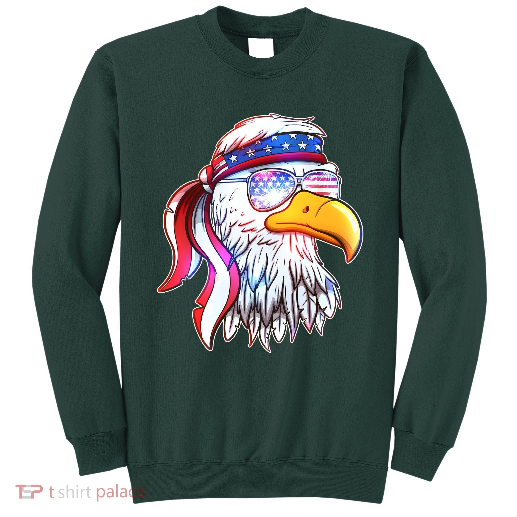 Funny American USA Flag Bandana Eagle Sweatshirt