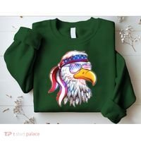 Funny American USA Flag Bandana Eagle Sweatshirt thumb 2