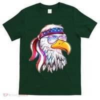 Funny American USA Flag Bandana Eagle T-Shirt thumb 0